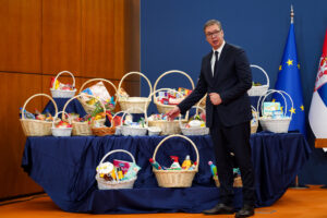 Beograd, 24. avgusta 2025. - Vučić predstavlja nove mere za bolji standard građana: Smanjićemo cene za skoro 3.000 proizvoda.FOTO TANJUG/ JADRANKA ILIÆ/ nr