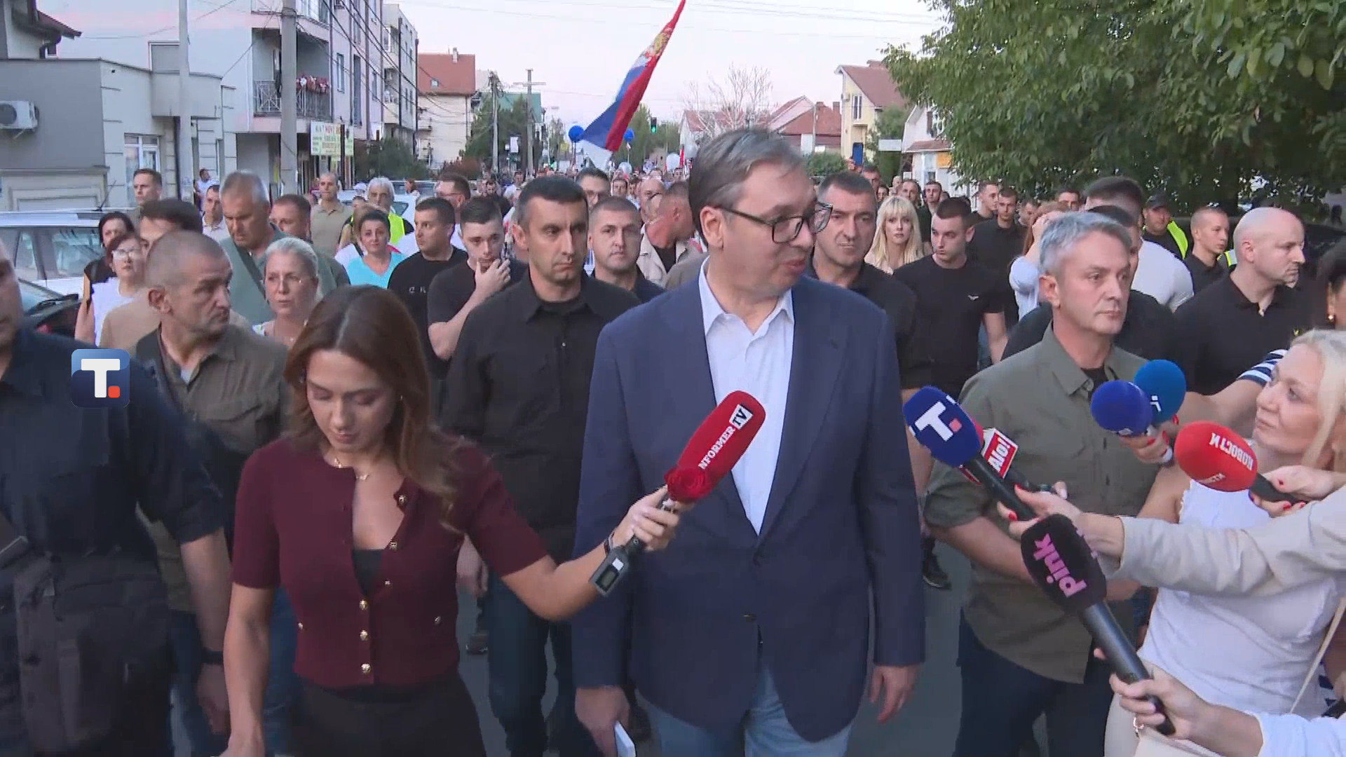 7. septembar Vučić na skupu protiv blokada u Borči