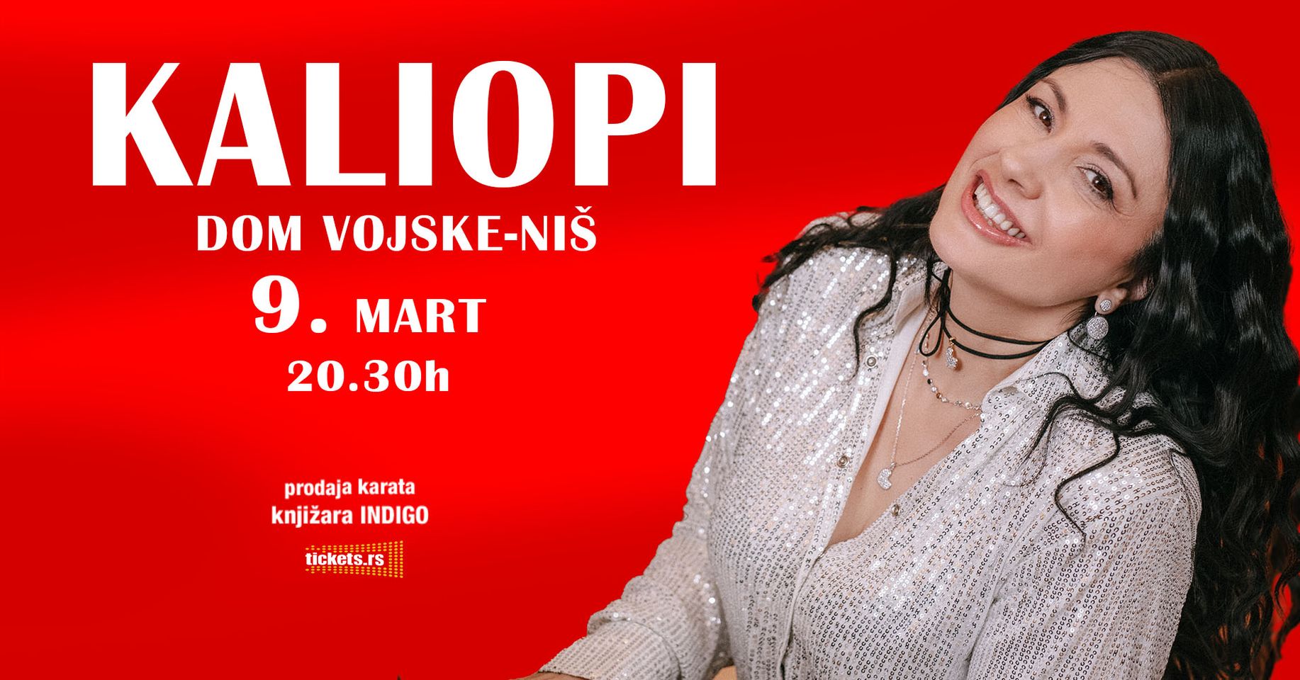 Koncert Kaliopi u Nišu 9. marta