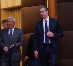 Beograd, 13. maja 2025. - Predsednik Aleksandar Vučić izjavio je posle sastanka sa predsednikom ES Antoniom Koštom da je Košta doneo dobru volju u razgovore o pristupanju Srbije EU. FOTO TANJUG/ MILOŠ MILIVOJEVIĆ/ bg