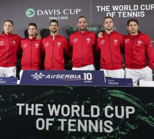 during the 2023 Davis Cup Final at Palacio de Deportes José María Martín Carpena, on November 22, 2023 in Malaga, Spain. (Photo by Srdjan Stevanovic/Starsport.rs ©)