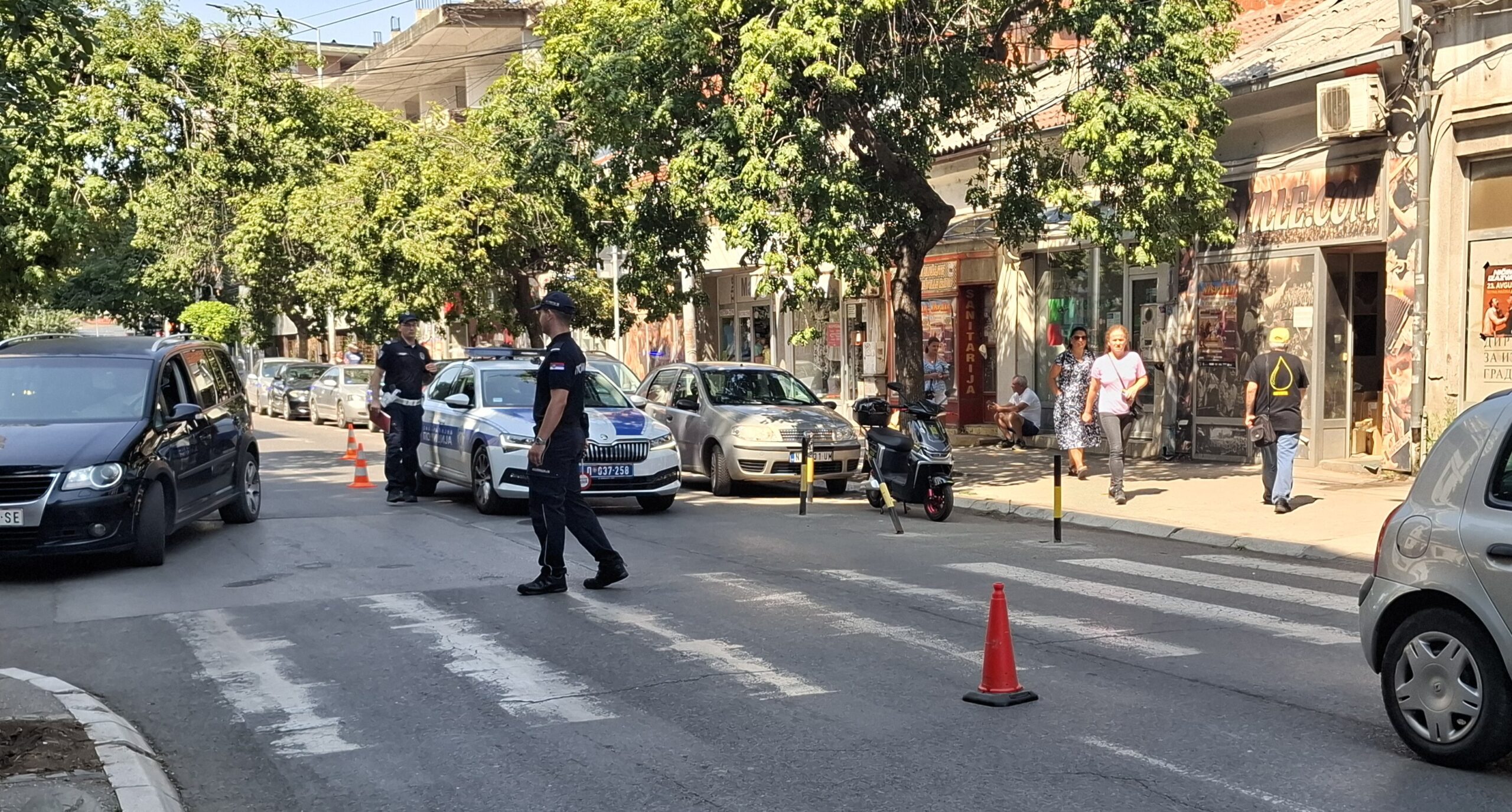 Oboren pešak u Dušanovoj FOTO: TV Zona Niš