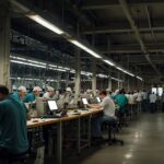 moderna fabrika ilustracija AI Leonardo