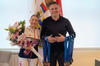 Prijem za strelkinju Anastasiju Živković FOTO - Opština Lebane